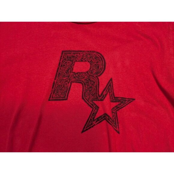 Vintage 90s 1998 Rockstar Games Logo Video Game T-Shirt Red Graphic GTA USA - Picture 5 of 9